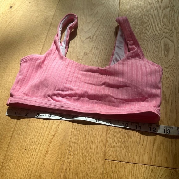 NEW ROMWE PINK  RIBBED BIKINI - S - Picture 4 of 9